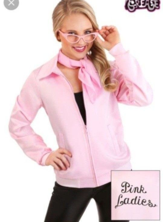 New Pink Ladies 50s Costume Jacket MEDIUM Halloween  Costume