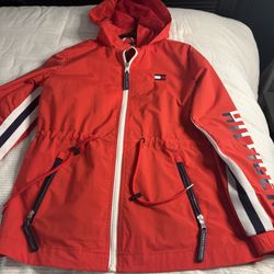Tommy Hilfiger Women’s Red Windbreaker (Size Medium)