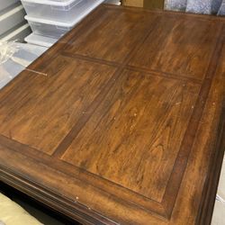 Large Gorgeous Wood Coffee Table With Drawers