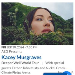 Two (2) Kacey Musgraves Floor Tickets