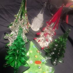 Glass Trees  Paperweight 