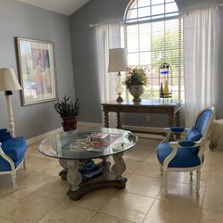 Antique Glass Coffe Table