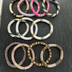 Glass Bead Crochet Bracelets 