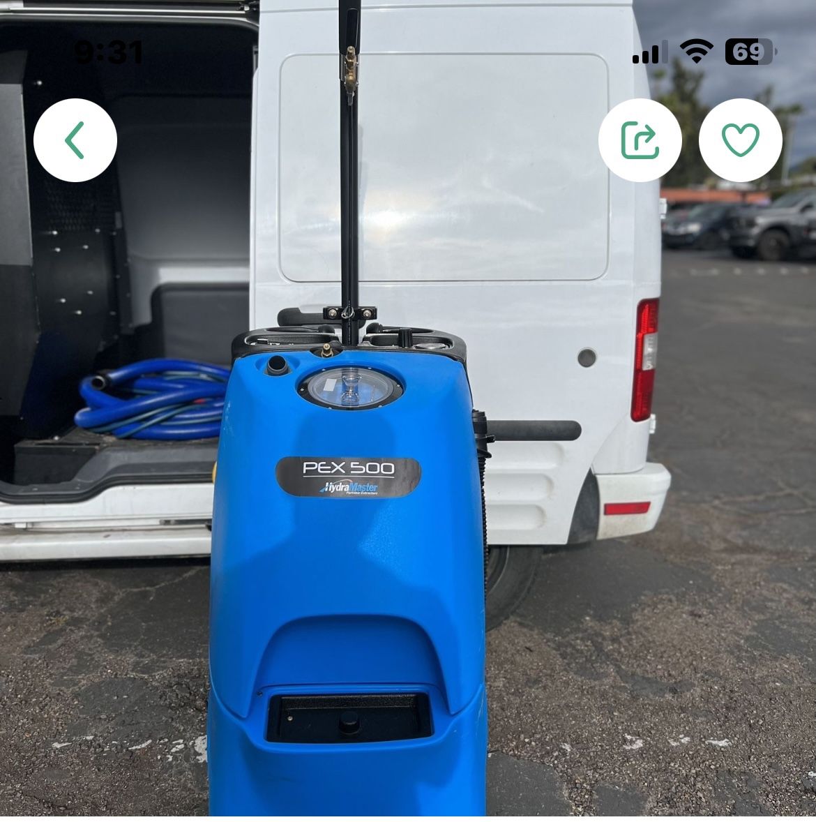 Hydramaster Pex 500 Heated Portable Extractor