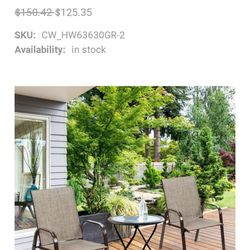 New Set Of Patio Chairs