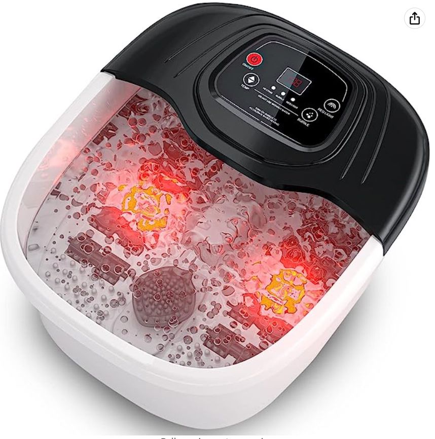 Foot Spa Bath Massager with Heat, Bubble and Vibration