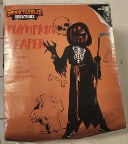 Halloween costume Pumpkin Reaper size S 5to7 yrs old new 🎃