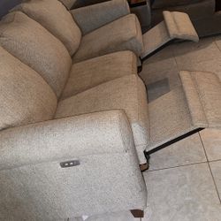 Electric Grey Lazy Boy Recliner 