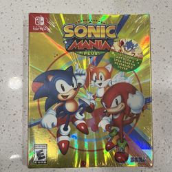 Sonic Mania Plus Nintendo Switch Physical Game Cartridge