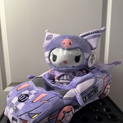Sanrio Hello Kitty Kidrobot Tokyo Speed Racer Plush Toy 2022 Purple Kuromi