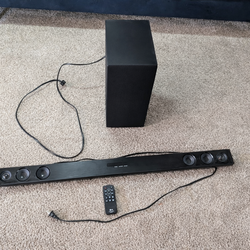 LG sound bar with wireless subwoofer