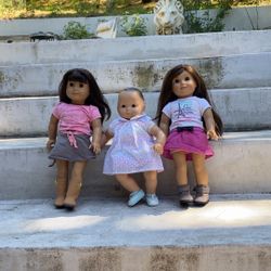 3 American Girl Dolls Limited Edition 