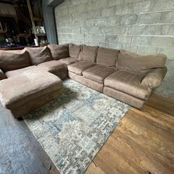 Tan Wrap Around Sectional Couch “WE DELIVER”