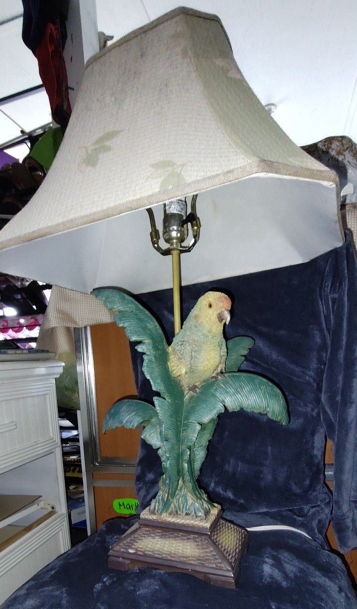Vintage Parrot Table Lamp $60/OBO