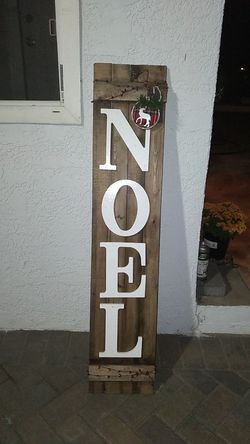 "Noel" wood sign