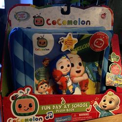 NEW UNUSED Cocomelon Musical Plush Book Fun Day At School - Cloth JJ Coco Melon Kids Babies