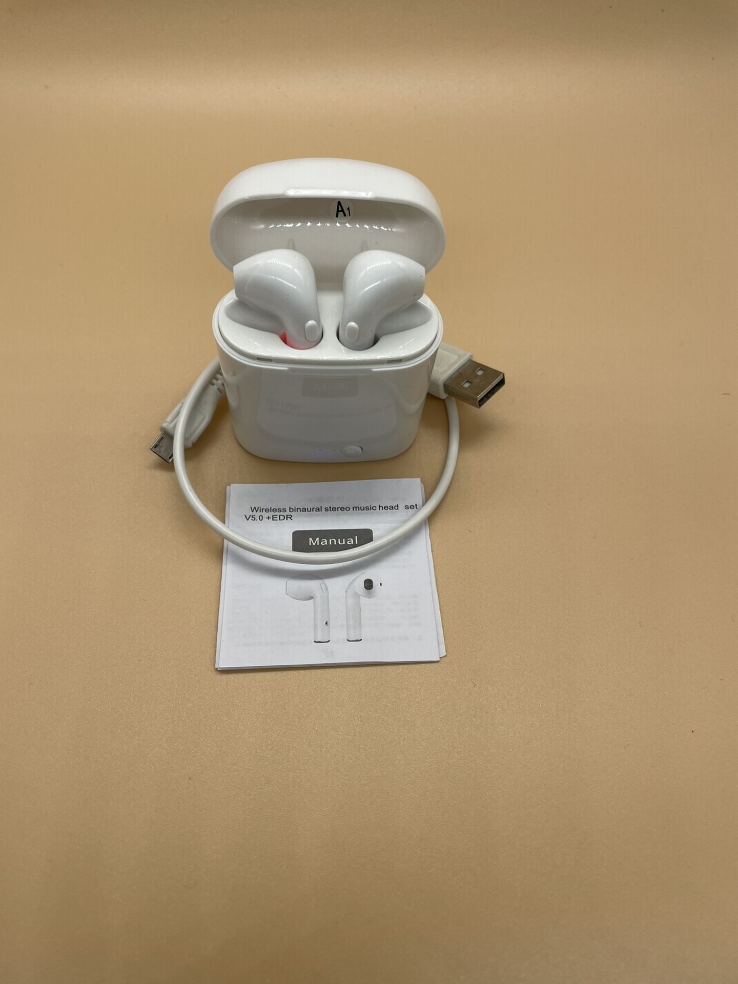 Wireless V5.0 + EDR - TWS -i7 Earbuds (White)