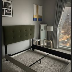 Headboard And Footboard  Olive Green 