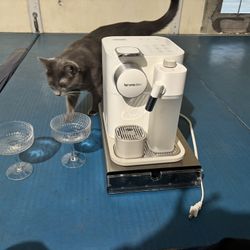 Nespresso Gran Lattissima (White) + Capsule Drawer + Martini Glasses – Pristine Condition