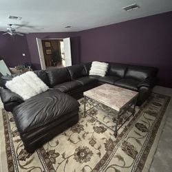 Large leather couch