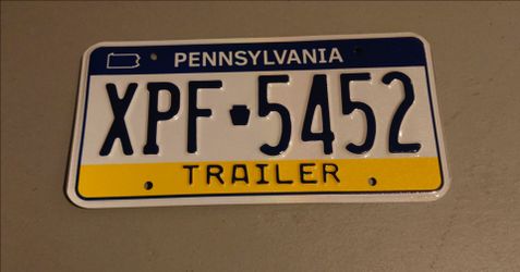 Old Retired Trailer License Plate