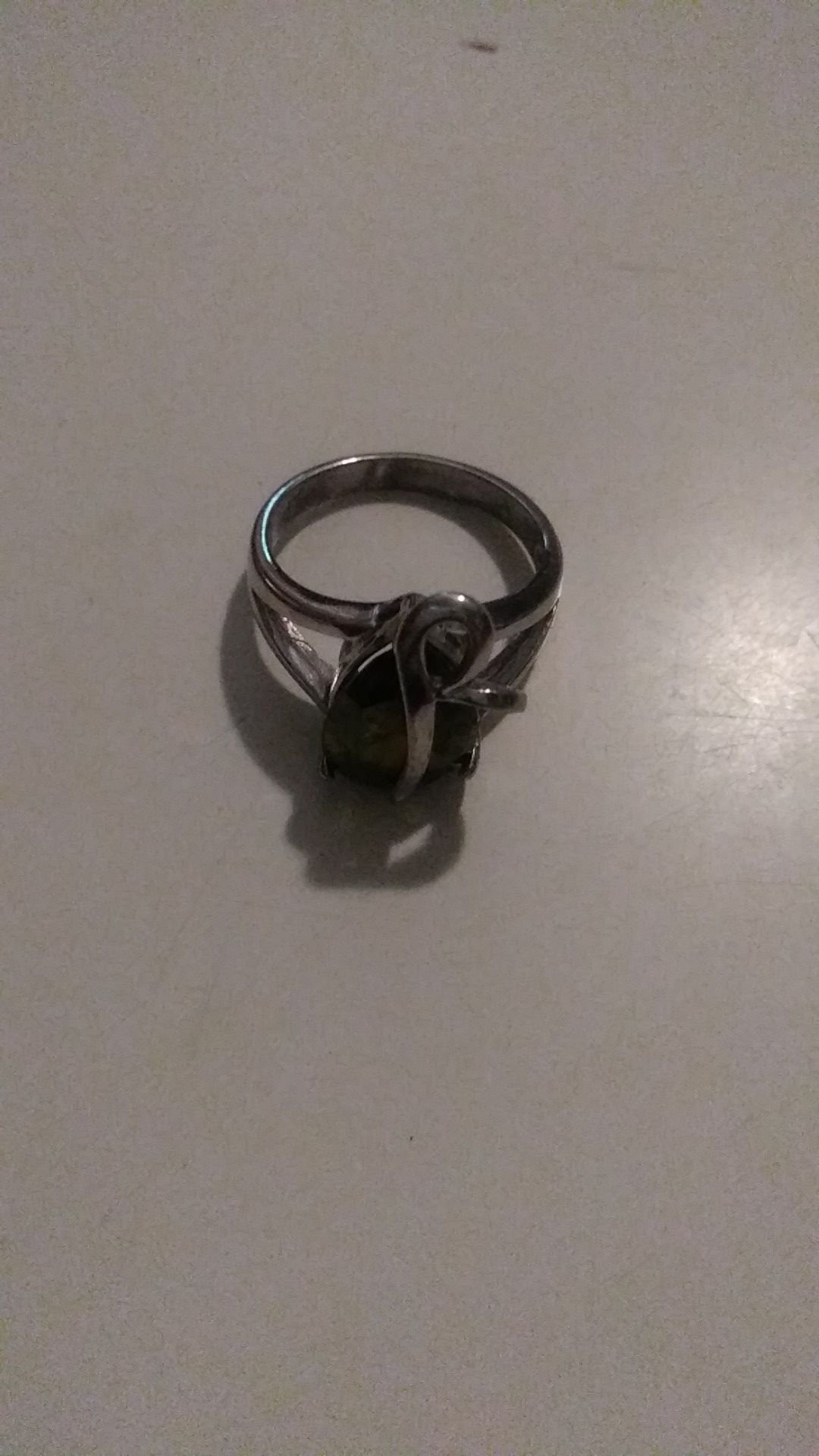Sterling Silver and Peridot Ring
