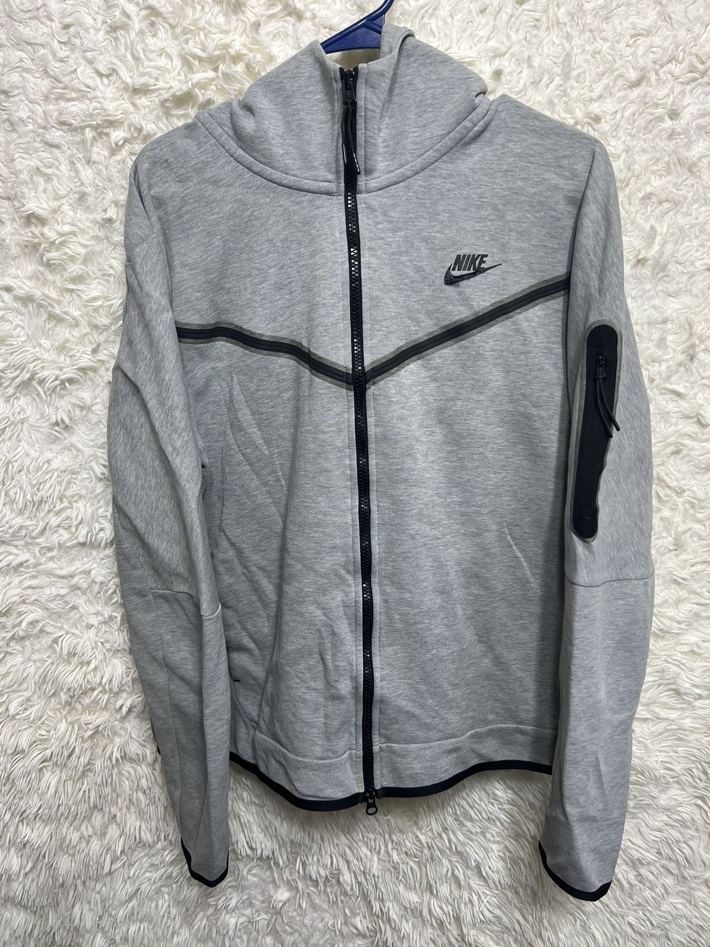 Nike Heather Gray Full-Zip Jacket Sz M