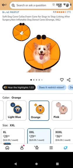 Soft Dog Cone Collar size XXL