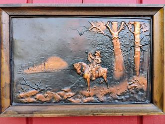 Metal work copper plate Trumpeter