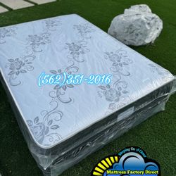 Deluxe Queen Mattress And Boxspring Bed Set New Cama Bonita 