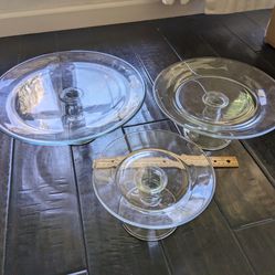 2-piece Clear Cake Stands (1 of 3 Sold)