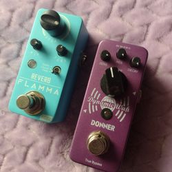 Guitar effects pedal lot - Auto Wah, Reverb, and Morley ABY switcher
