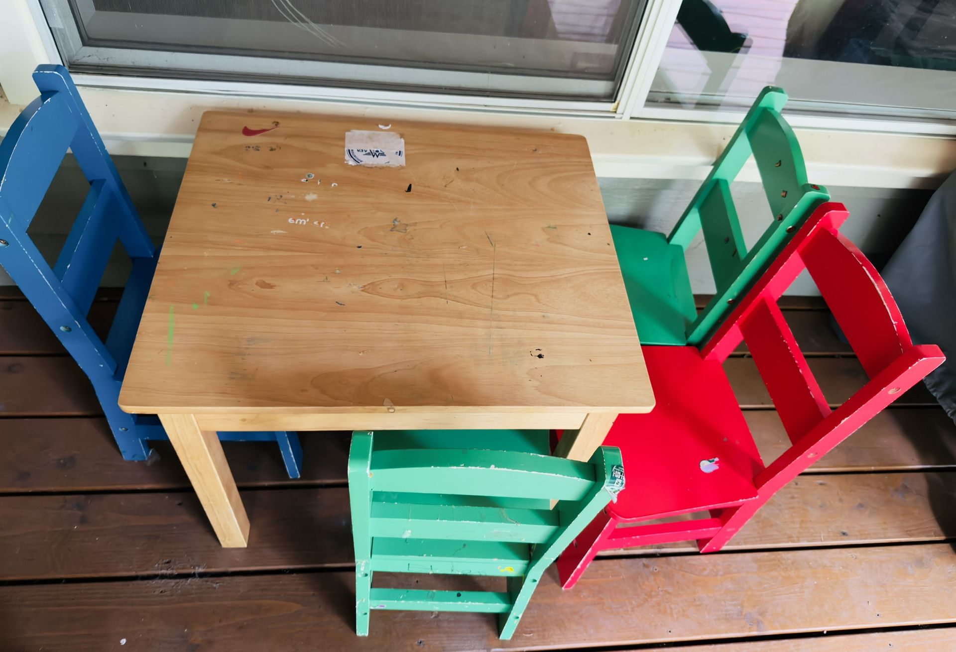 Kids Wooden Table And 4 Chairs
