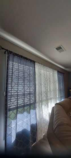 Sheer and Patterned Window Curtain Panels