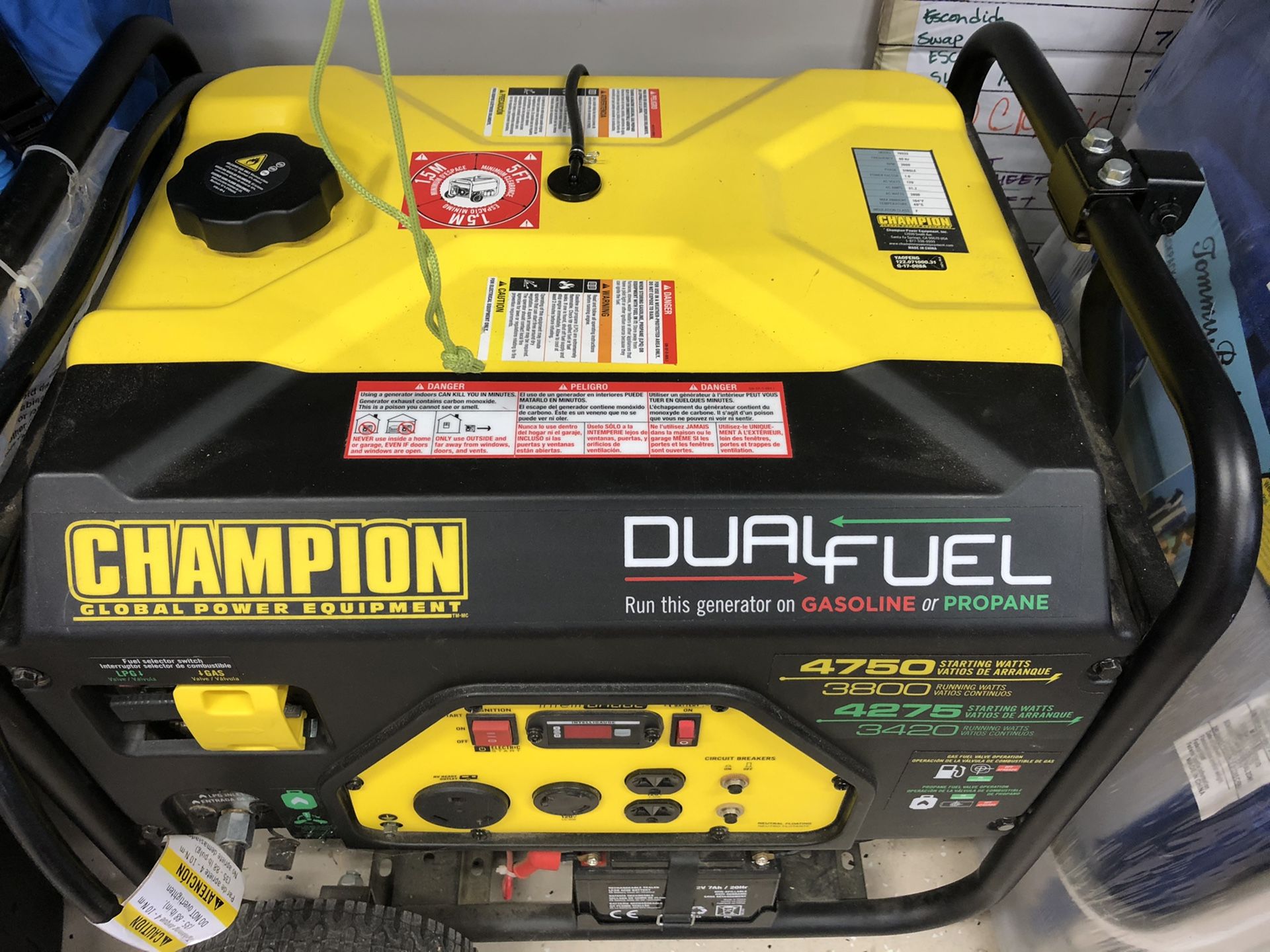 Generator - Champion dual fuel