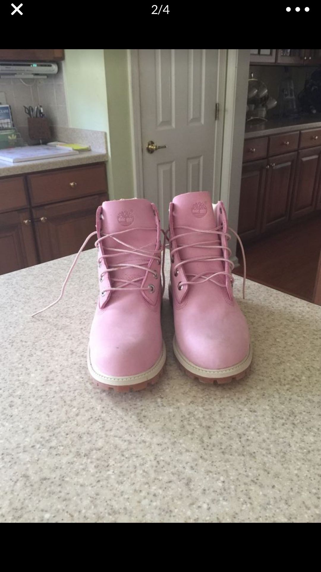 Baby pink timberlands