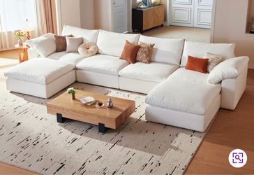 White 4 Piece Sectional with 2 modular pieces