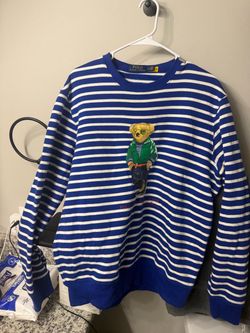 Polo Ralph Lauren Bear Striped Crewneck Sweatshirt