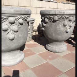 New Flower Pots Made Out Of Cement Perfect Gift 