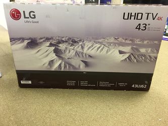 LG 43” LED UHDTV 4k Smart WiFi Built In Model: 43UJ6200