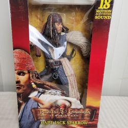 Disney Pirates Of The Caribbean Capt. Jack Sparrow 18 inch Figure