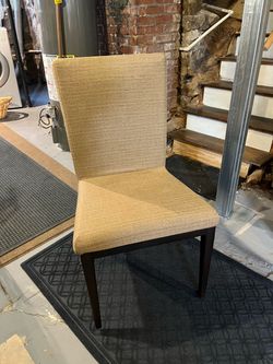 6 Upholstered Indoor/outdoor Dining Chairs Dark Metal legs