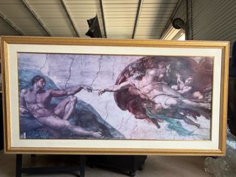 Michelangelo “The creation of Adam” print on canvas