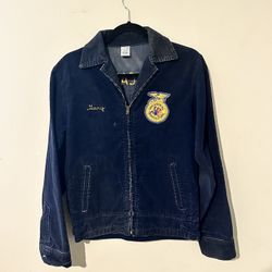 FFA Agricultural North Carolina Rosewood Corduroy Vintage Jacket Size 36 Or Small