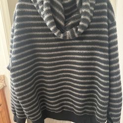 Supreme Brushed Zip Up Hooded Sweatshirt (L)