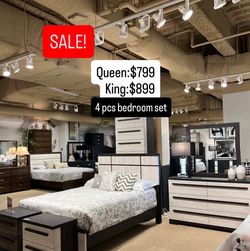4-Piece Bedroom Set Queen or King