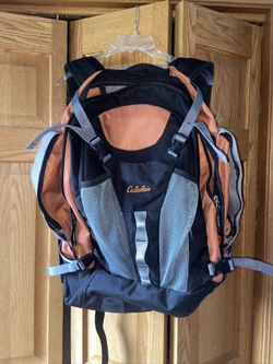 Cabelas Hiking  Frame Backpack CB26156 Burnt Orange Black Gray
