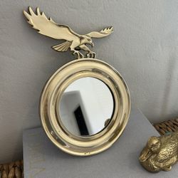 Vintage Wall Hanging Eagle Mirror Decor Mid Century Modern Collectible MCM Collectible 
