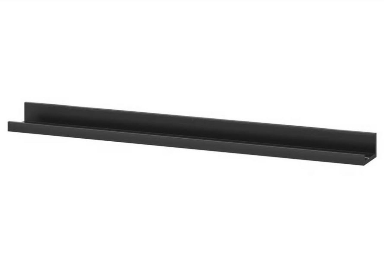 3 Black IKEA picture ledges shelves