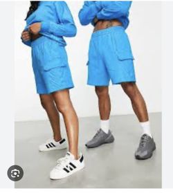 Ivy Park, Adidas, baby blue cargo shorts/unisex